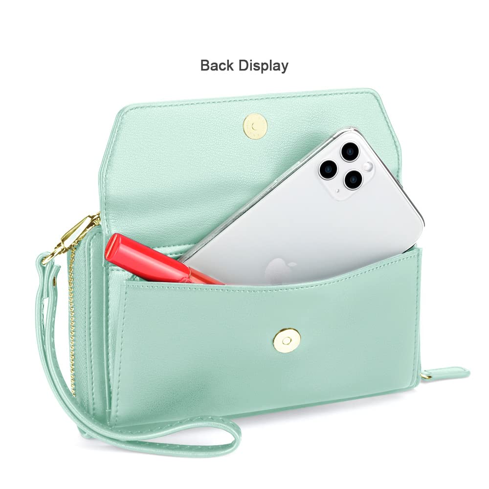 Wallets for Women Credit Card Slots with RFID Blocking Large Capacity Wristlet