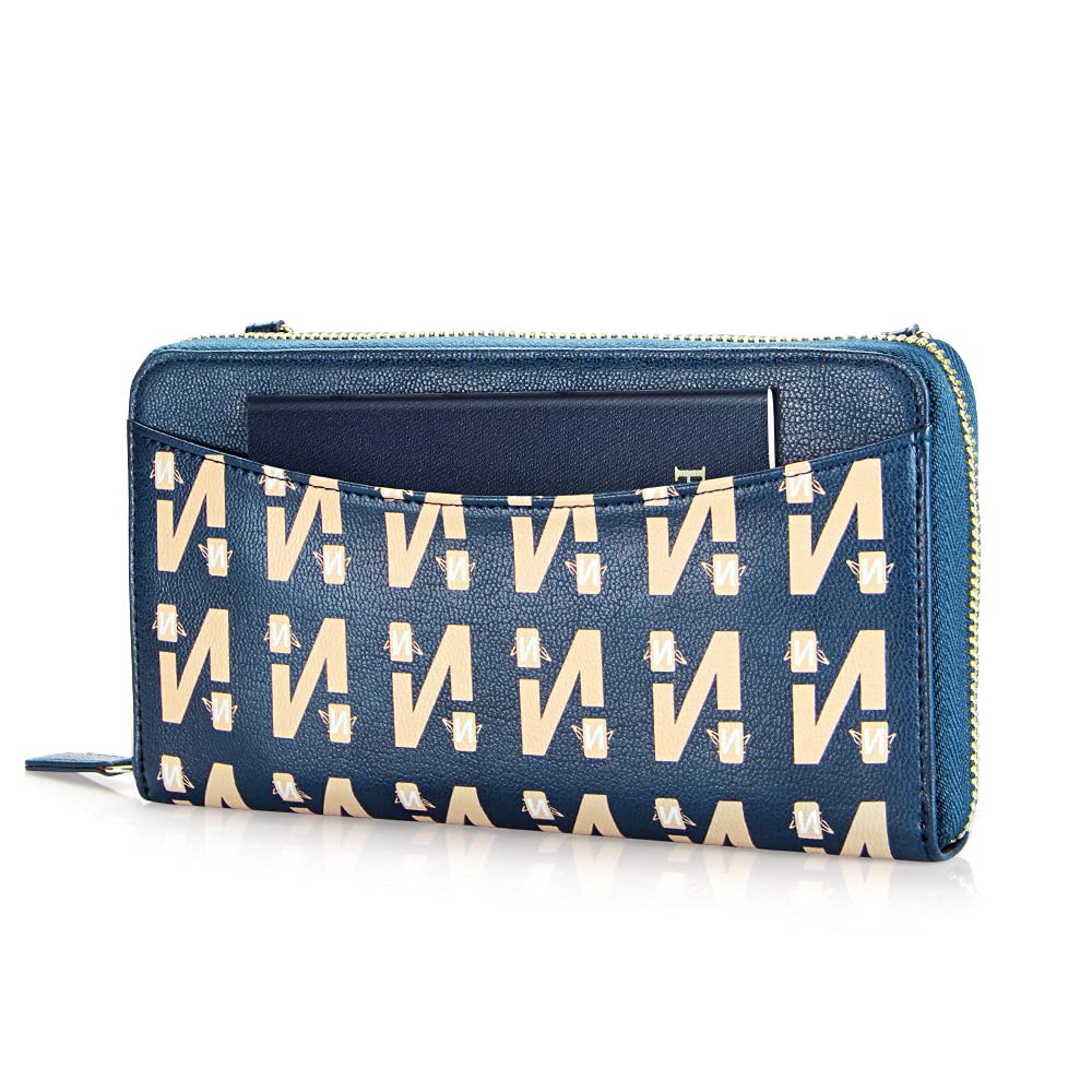 Womens RFID Wallet Purse Wristlet Crossbody Clutch with Zip Around 2 Strap