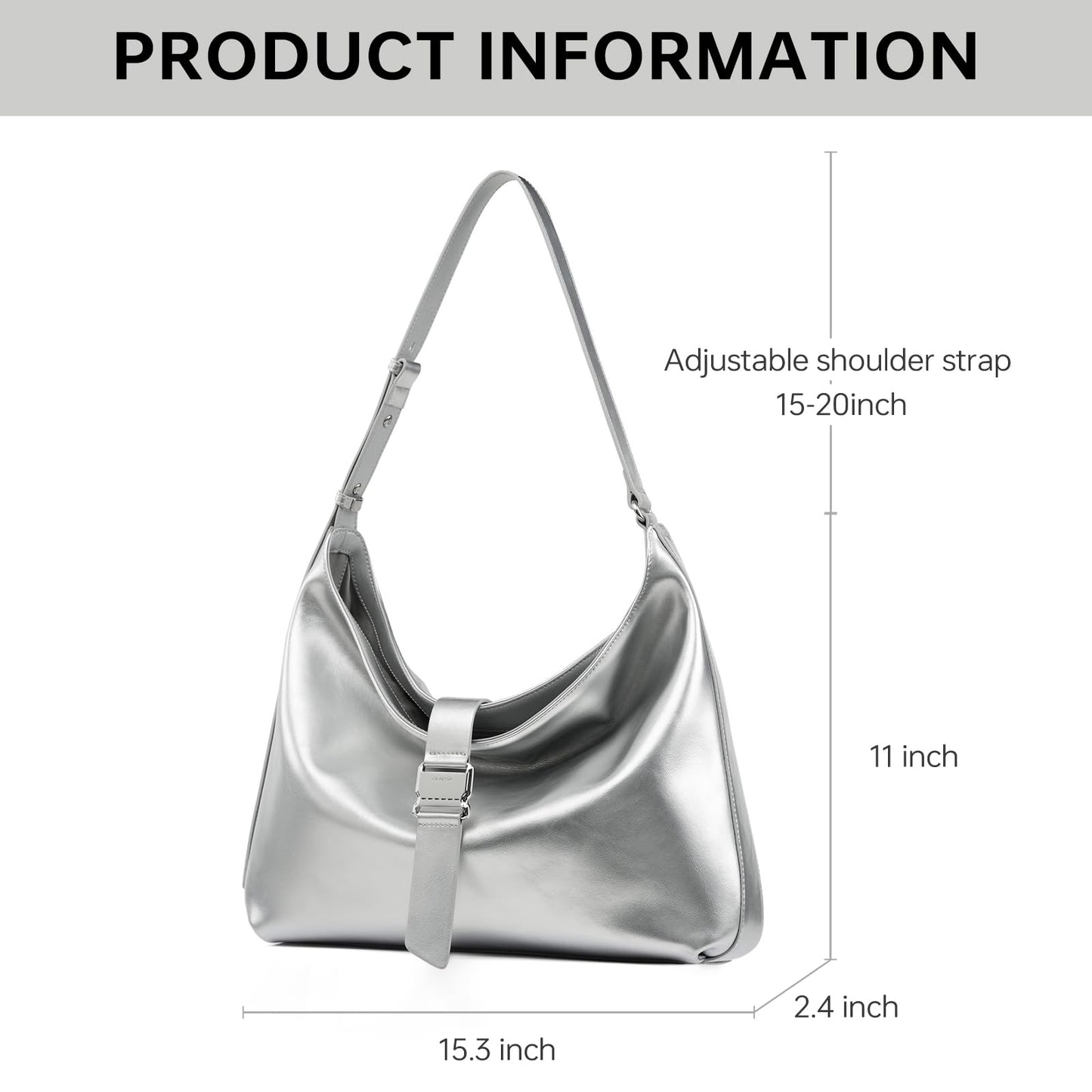 LA FESTIN Leather Hobo Crossbody Bags for Women Work Tote Purse Shoulder Bag with Adjustable Strap Trendy Travel Purse