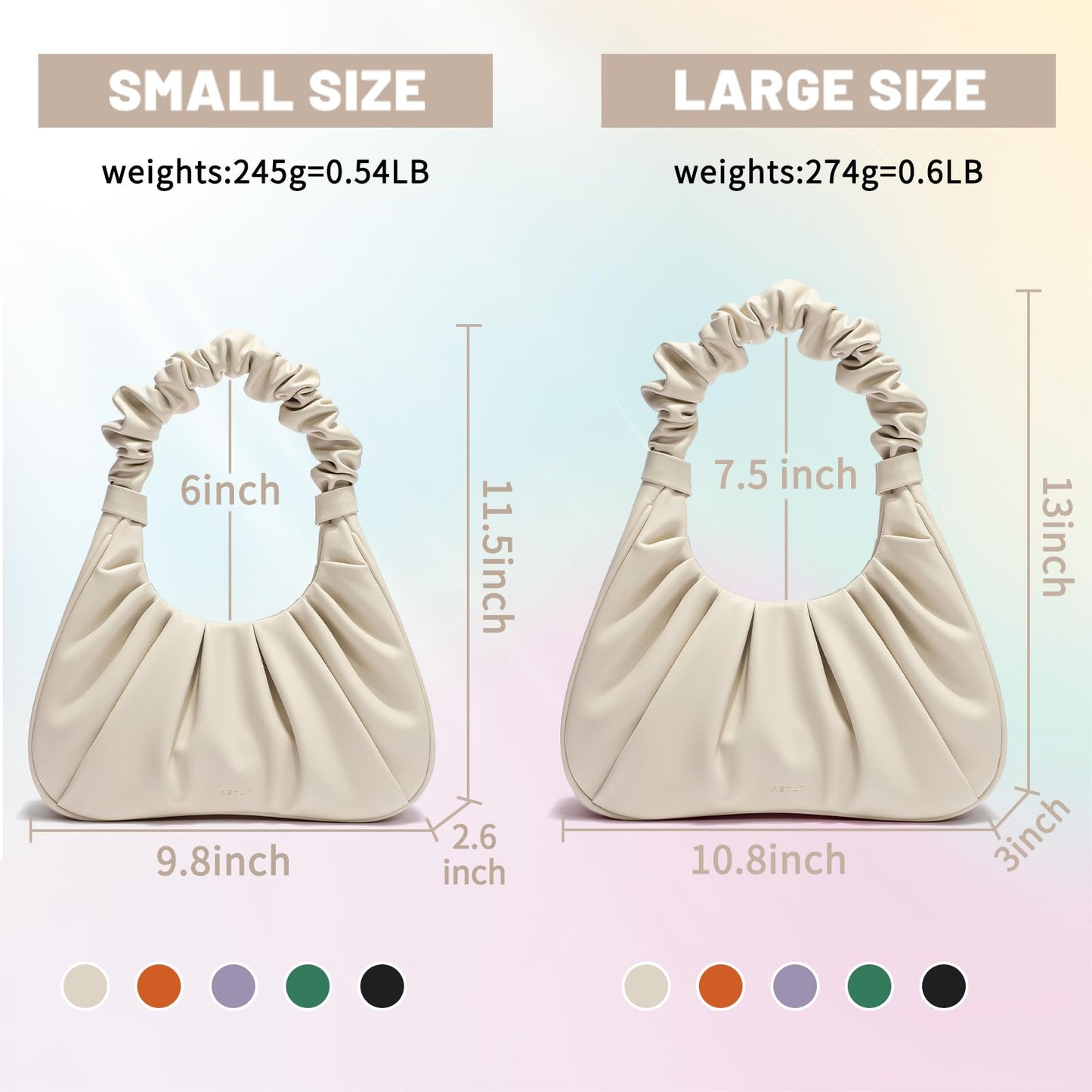 Keyli Mini Purses Cloud Design Handbags Cute Shoulder Bag for women Hobo Tote Purses Clutch with Magnetic Closure