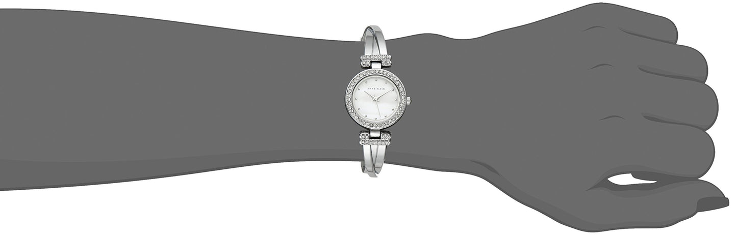 Women's Premium Crystal Accented Bangle Watch and Bracelet Set | Anne Klein