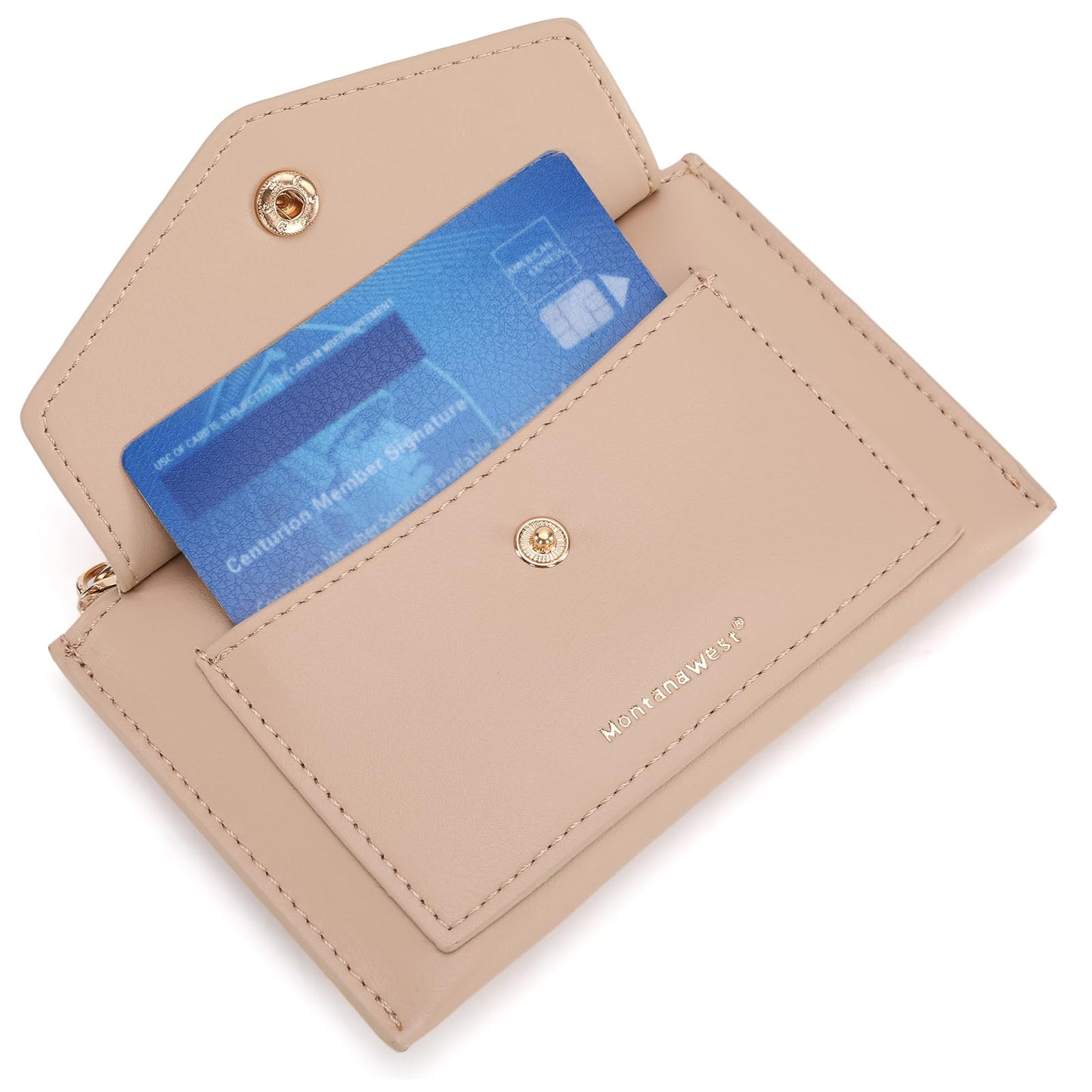 Montana West Stylish and Compact Credit Card Wallet for Women with Keychain and ID Slot Cardholder with Coin Pocket