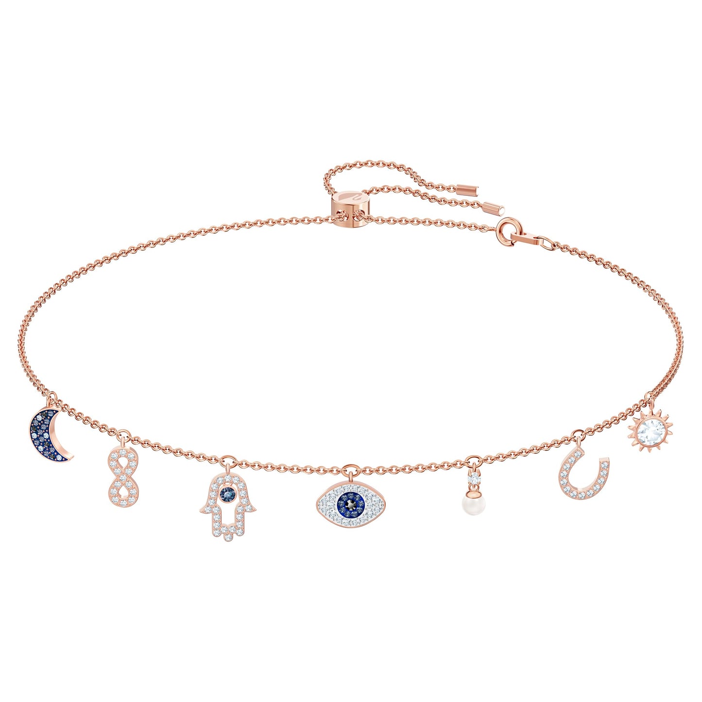 Swarovski Symbolic Evil Eye Crystal Jewelry Collection, Featuring Necklaces, Earrings, and Bracelets