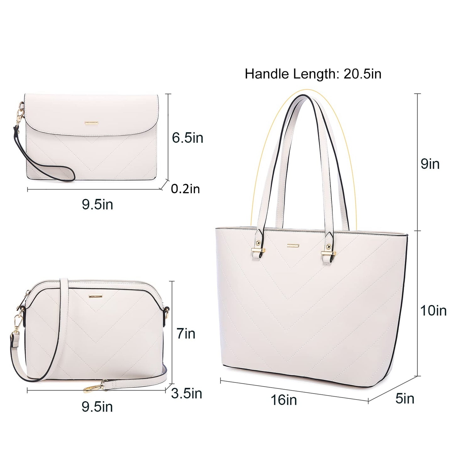 LOVEVOOK Handbags for Women Shoulder Bags Tote Satchel Hobo 3pcs Purse Set