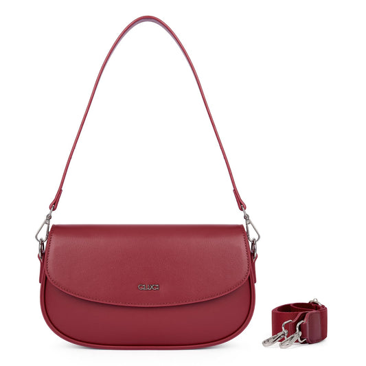 CLUCI Small Shoulder Bag, Purses for Women Trendy with 2 Removable Strap, Vegan Leather Crossbody Purse, Clutch Handbag