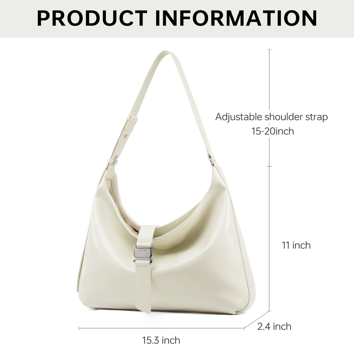 LA FESTIN Leather Hobo Crossbody Bags for Women Work Tote Purse Shoulder Bag with Adjustable Strap Trendy Travel Purse