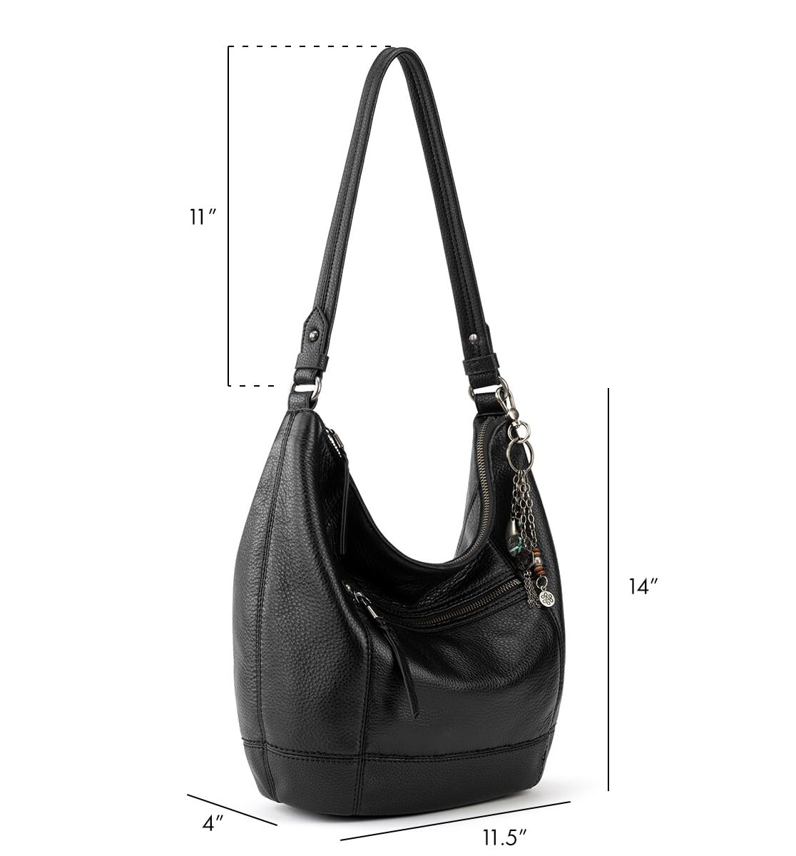 The Sak Sequoia Hobo Bag - Premium Large Leather Women's Handbag for Everyday & Travel - Durable Purse With Zipper Pocket