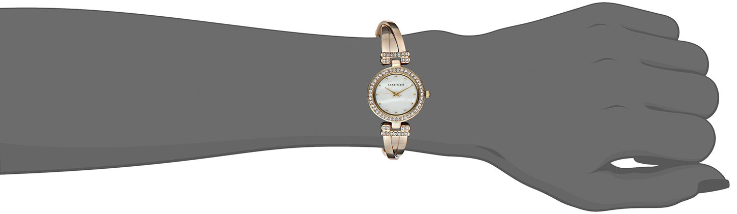 Women's Premium Crystal Accented Bangle Watch and Bracelet Set | Anne Klein