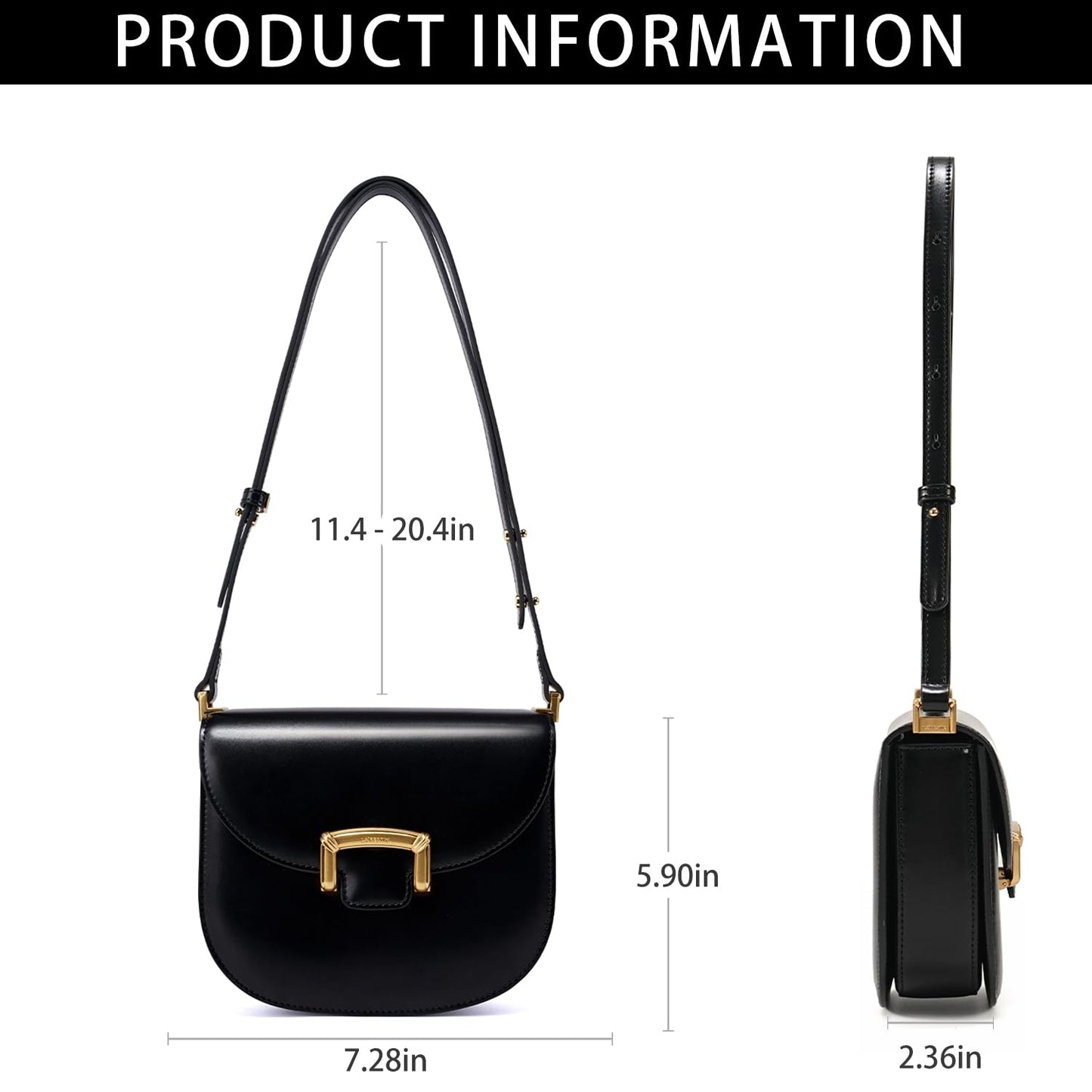 LA FESTIN Small Leather Crossbody Purses For Women - Adjustable Strap Shoulder Bag Summer Purse, Handbags Satchel Bags.