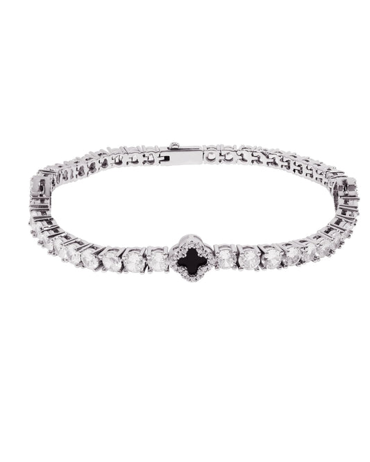 Clover Tennis Bracelet, Zircon Stones