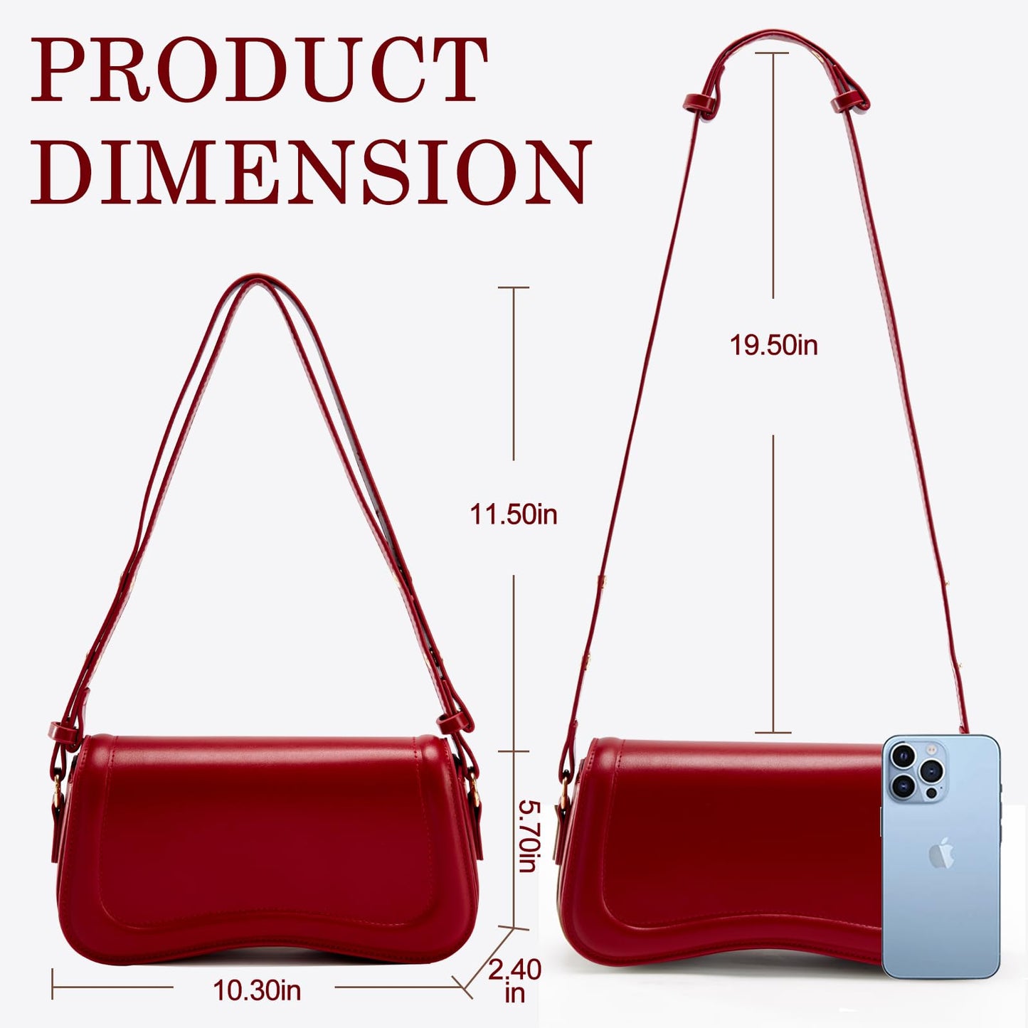 Small Shoulder Bag for women,Crossbody Purses,Leather Tote Handbag Clutch Hobo Purse,with Zipper Closure for Women