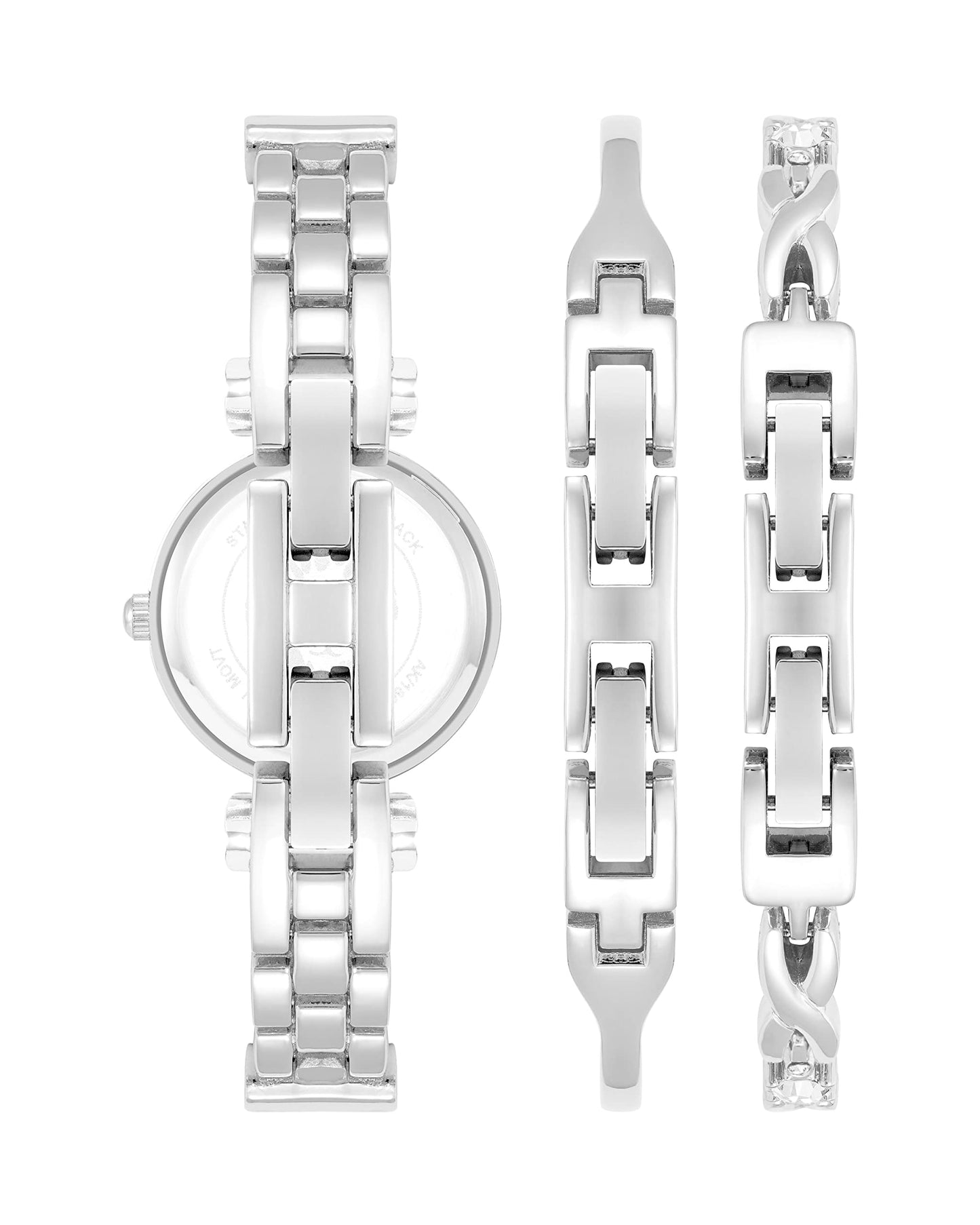 Women's Premium Crystal Accented Bangle Watch and Bracelet Set | Anne Klein