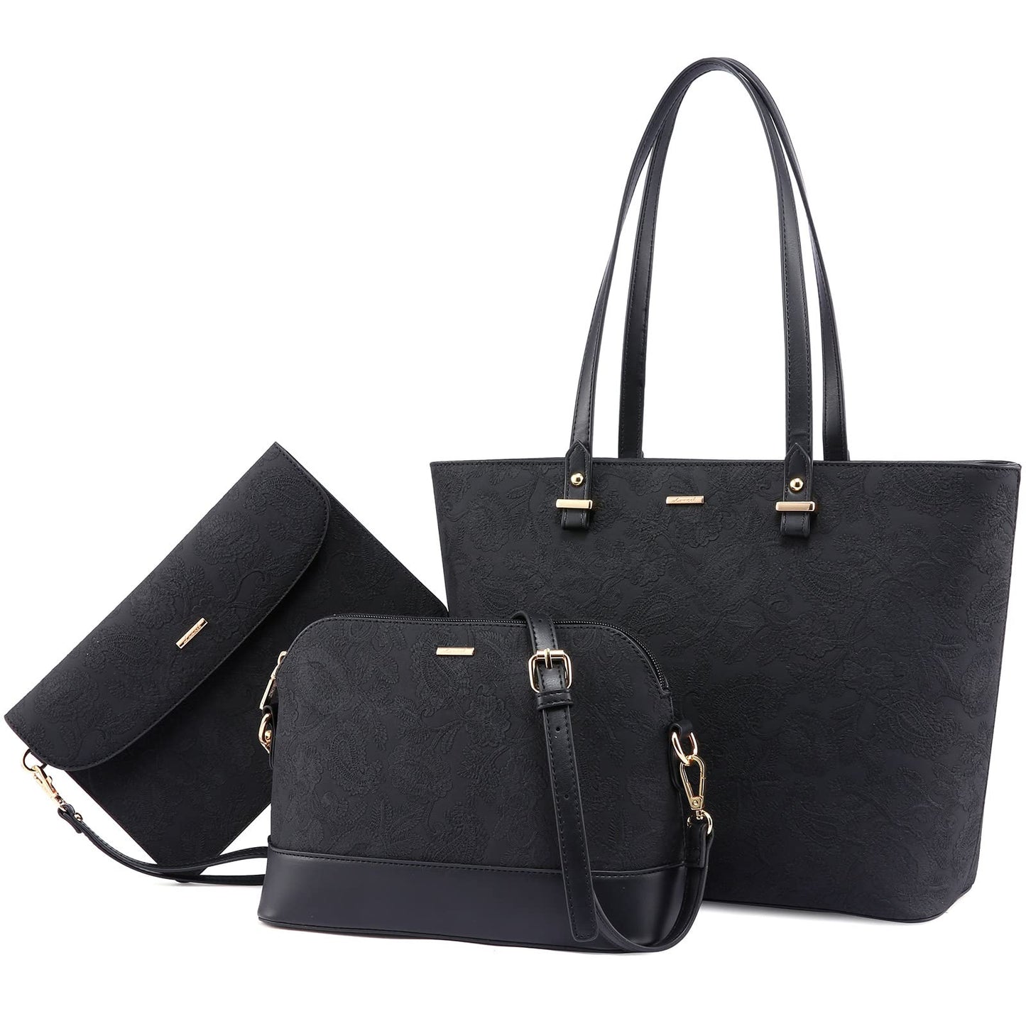 LOVEVOOK Handbags for Women Shoulder Bags Tote Satchel Hobo 3pcs Purse Set