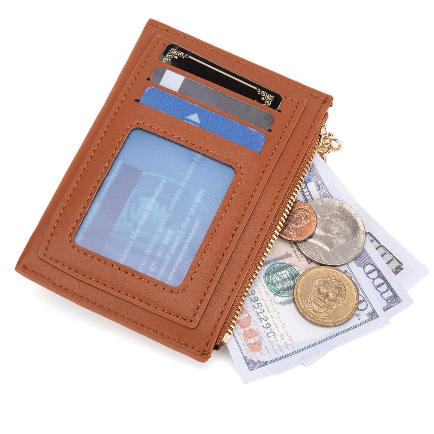 Montana West Stylish and Compact Credit Card Wallet for Women with Keychain and ID Slot Cardholder with Coin Pocket