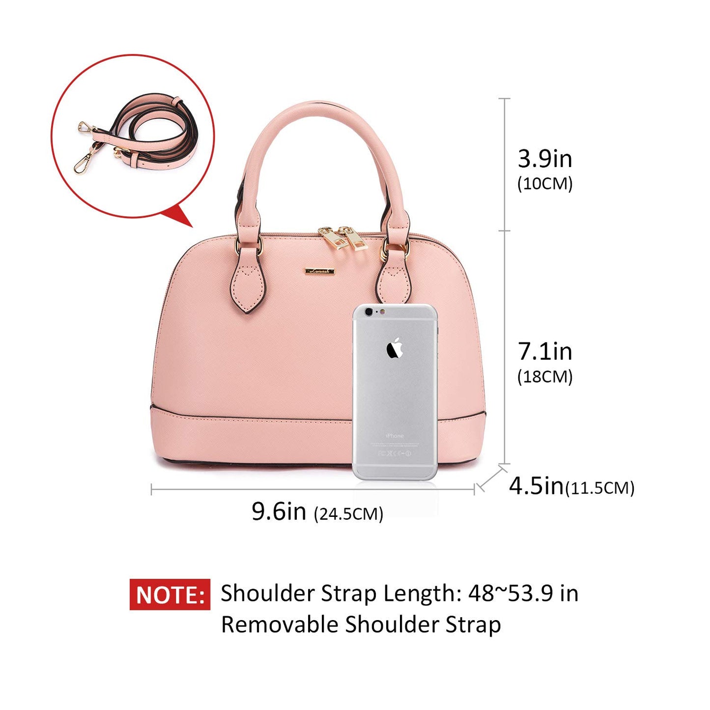 LOVEVOOK Purse for Women Small Crossbody Bags Classic Double Zip Top Handle Dome Satchel Bag