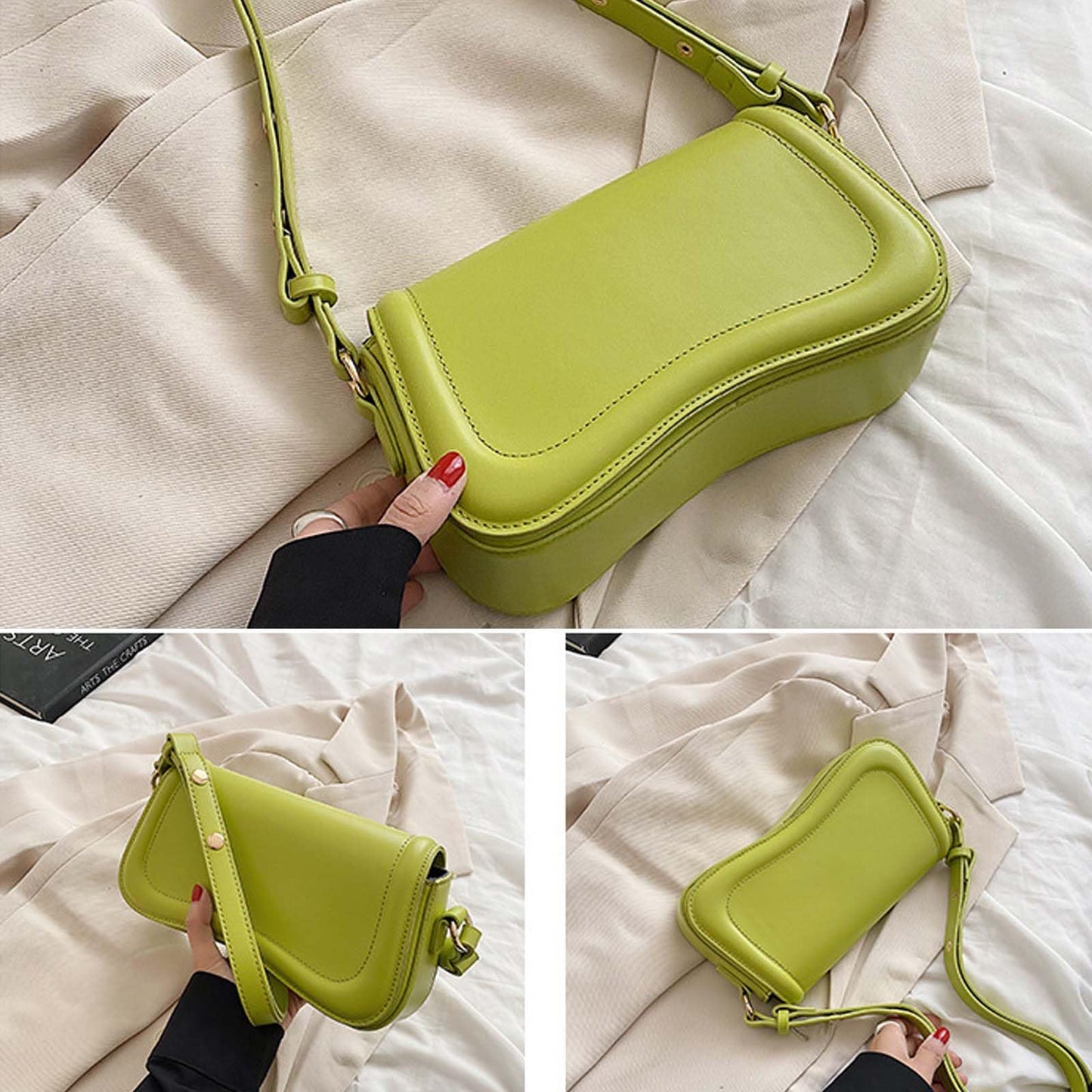 Small Shoulder Bag for women,Crossbody Purses,Leather Tote Handbag Clutch Hobo Purse,with Zipper Closure for Women