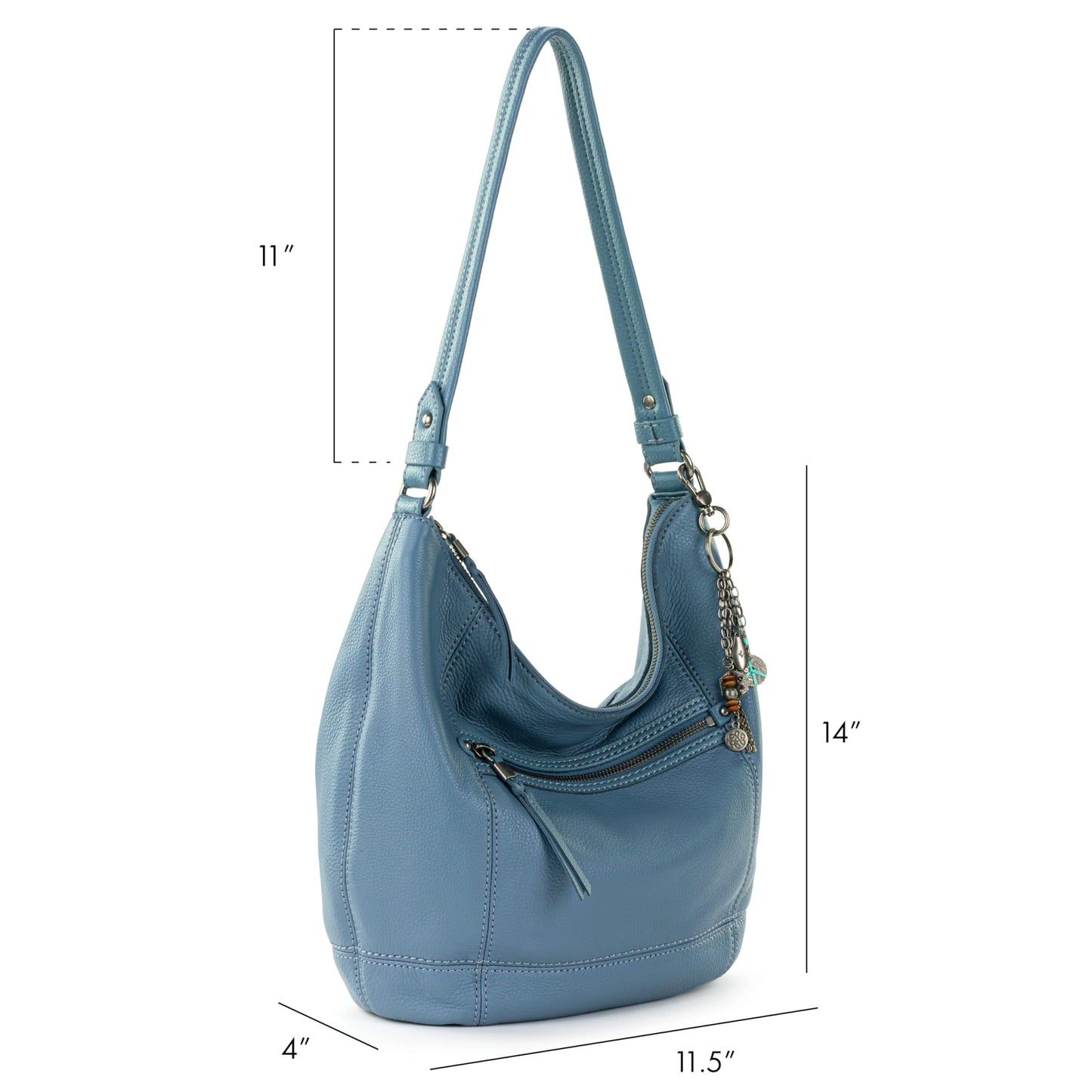 The Sak Sequoia Hobo Bag - Premium Large Leather Women's Handbag for Everyday & Travel - Durable Purse With Zipper Pocket