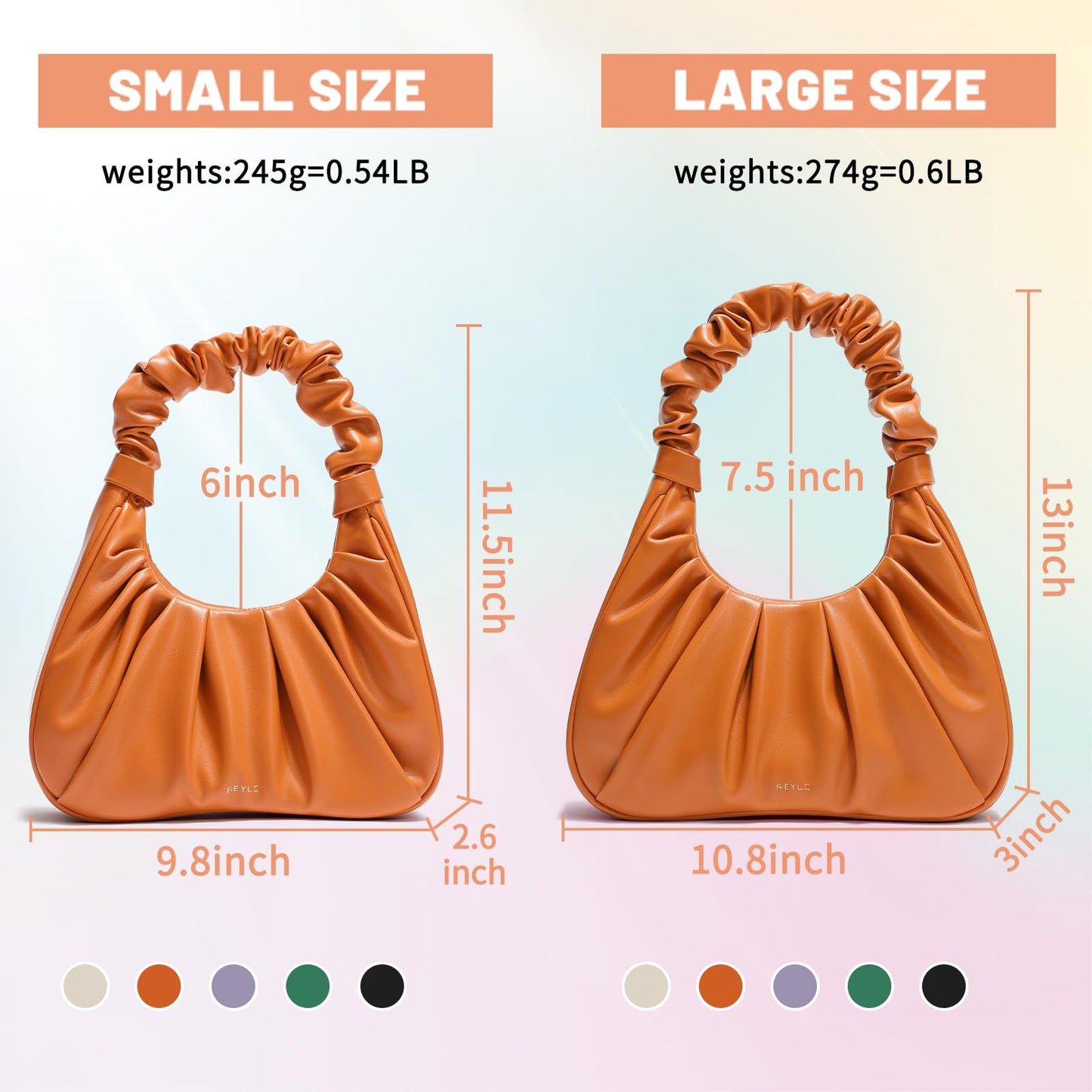 Keyli Mini Purses Cloud Design Handbags Cute Shoulder Bag for women Hobo Tote Purses Clutch with Magnetic Closure