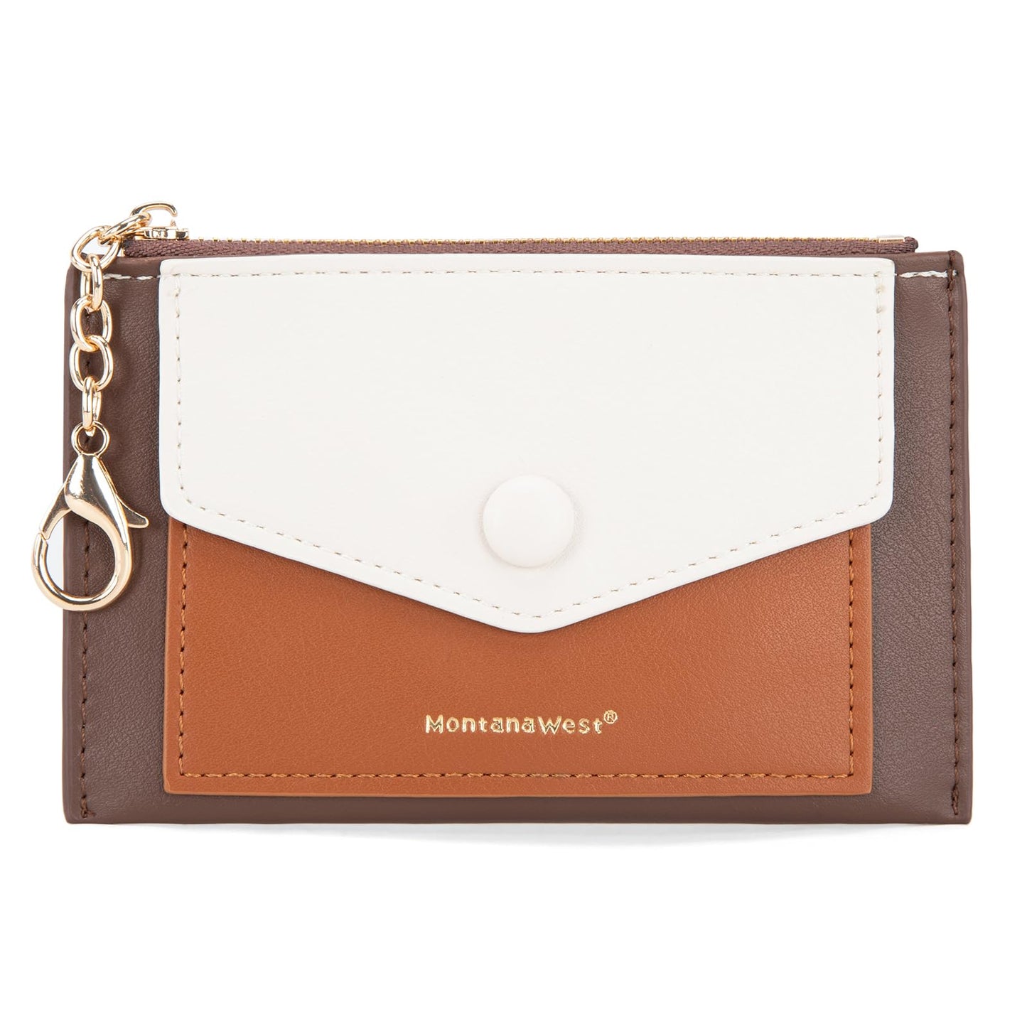 Montana West Stylish and Compact Credit Card Wallet for Women with Keychain and ID Slot Cardholder with Coin Pocket