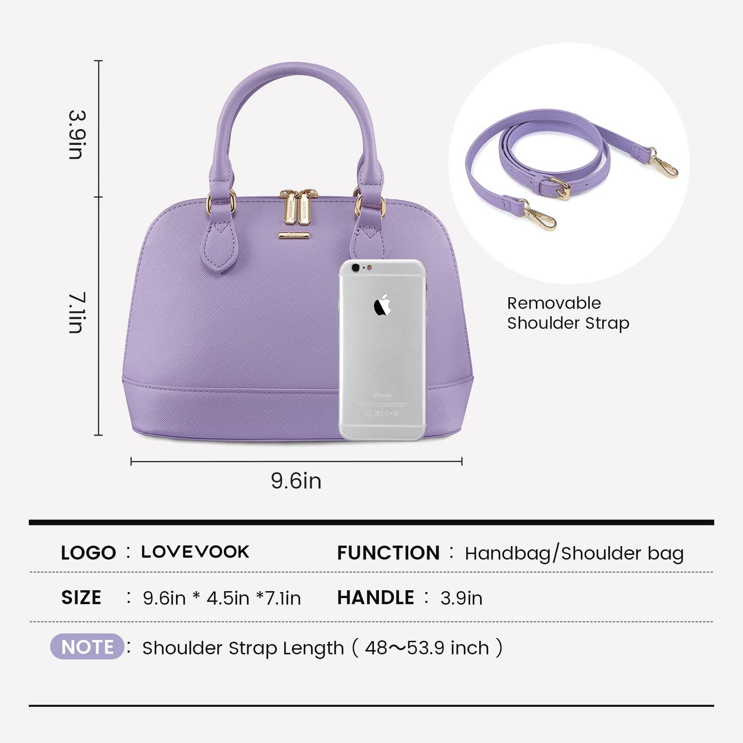 LOVEVOOK Purse for Women Small Crossbody Bags Classic Double Zip Top Handle Dome Satchel Bag