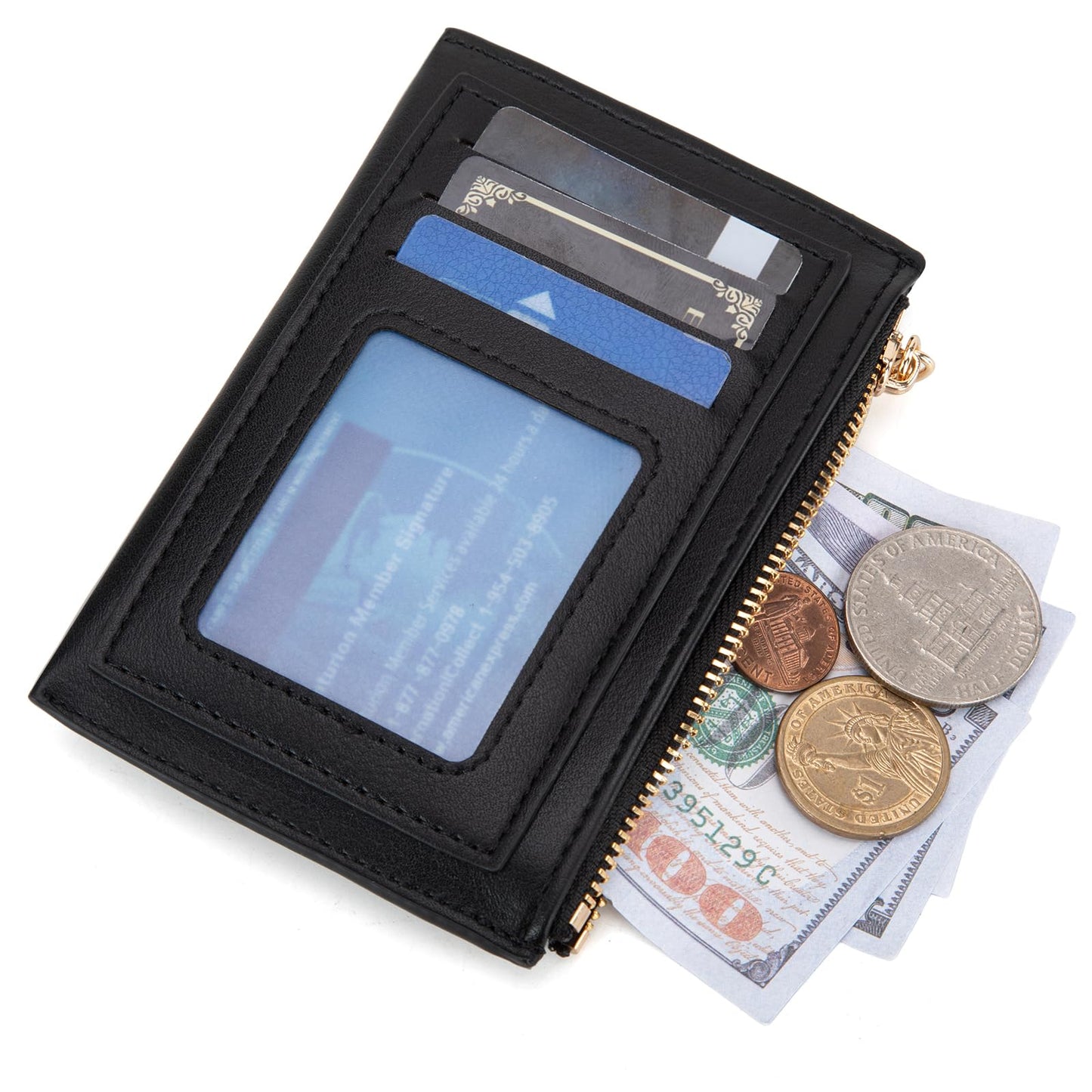 Montana West Stylish and Compact Credit Card Wallet for Women with Keychain and ID Slot Cardholder with Coin Pocket