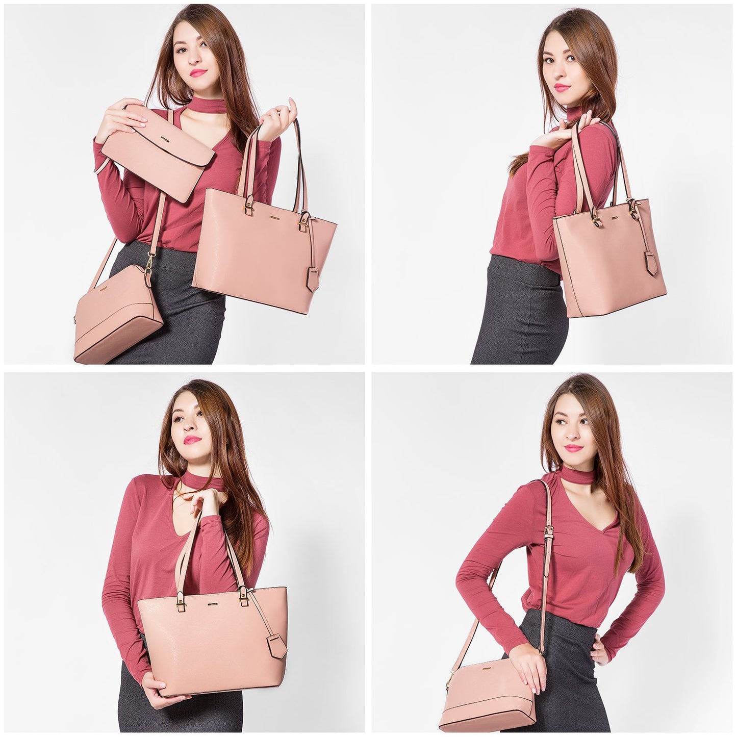 LOVEVOOK Handbags for Women Shoulder Bags Tote Satchel Hobo 3pcs Purse Set