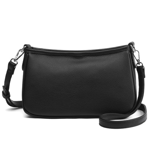 Crossbody Bag for Women Classic Leather Wallet Handbag Retro Shoulder Bag Zipper Closure