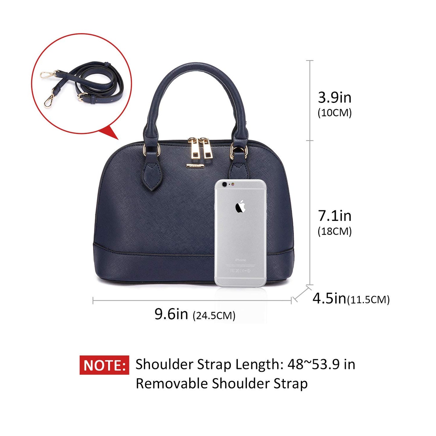 LOVEVOOK Purse for Women Small Crossbody Bags Classic Double Zip Top Handle Dome Satchel Bag