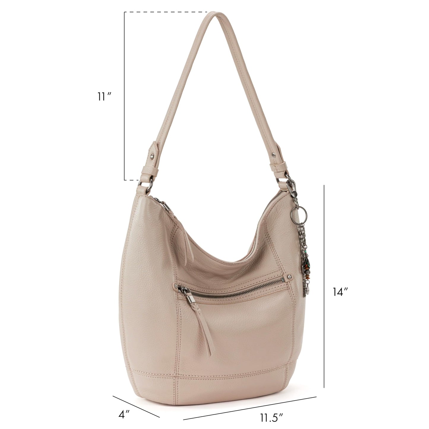 The Sak Sequoia Hobo Bag - Premium Large Leather Women's Handbag for Everyday & Travel - Durable Purse With Zipper Pocket