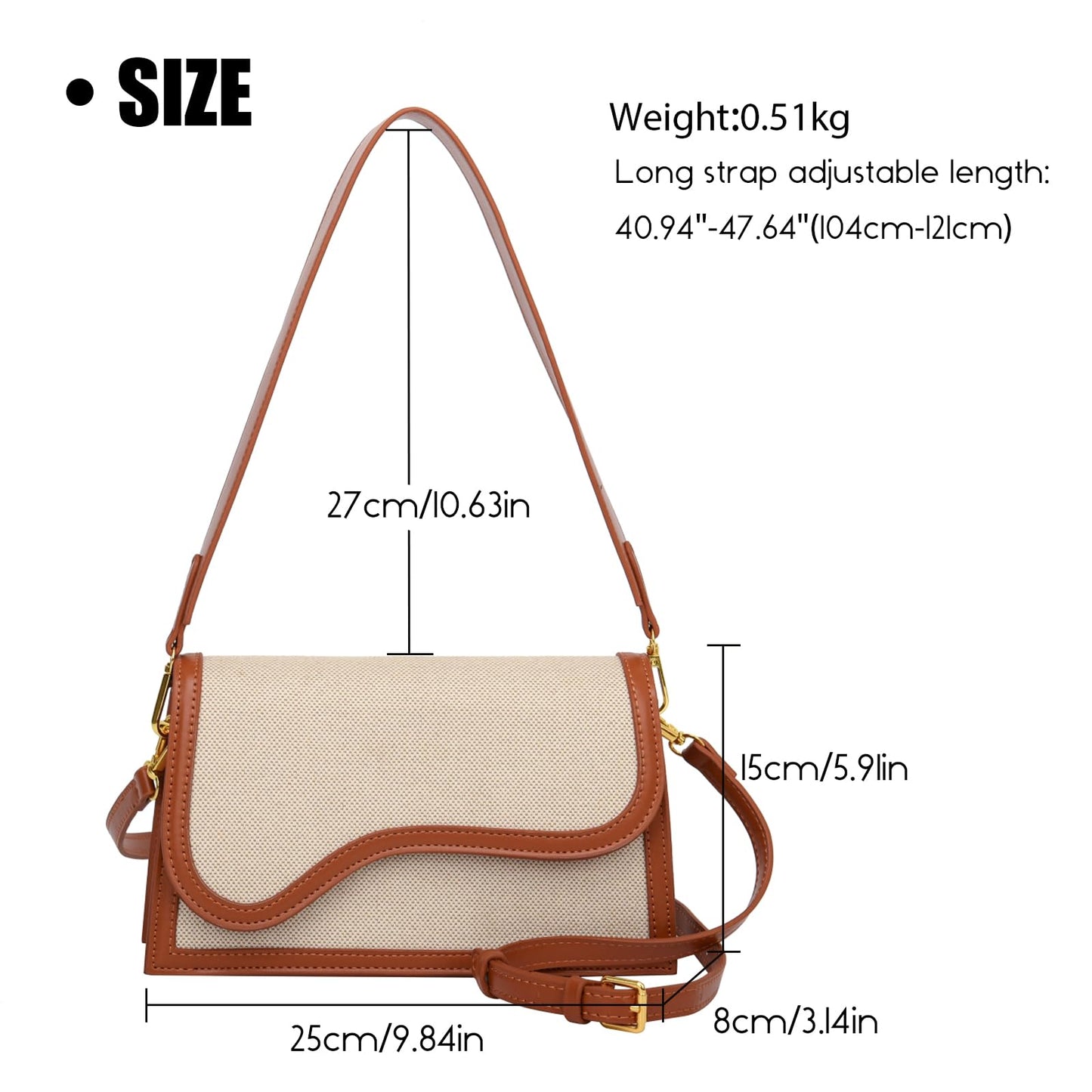 Travistar Crossbody Bags for Women Trendy - Small Cross Body Purse Shoulder Bag Leather Handbags Evening Clutch with 2 Straps