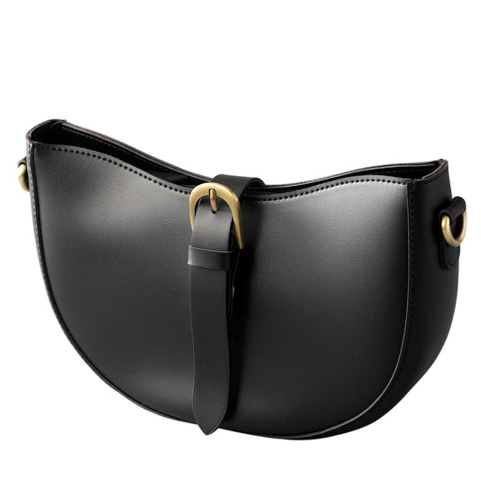 Vintage Vegan Leather Shoulder Crescent Bag For Women Retro Lunar Purse Casual Hobo Satchel Under Arm Purse Lady Handbag