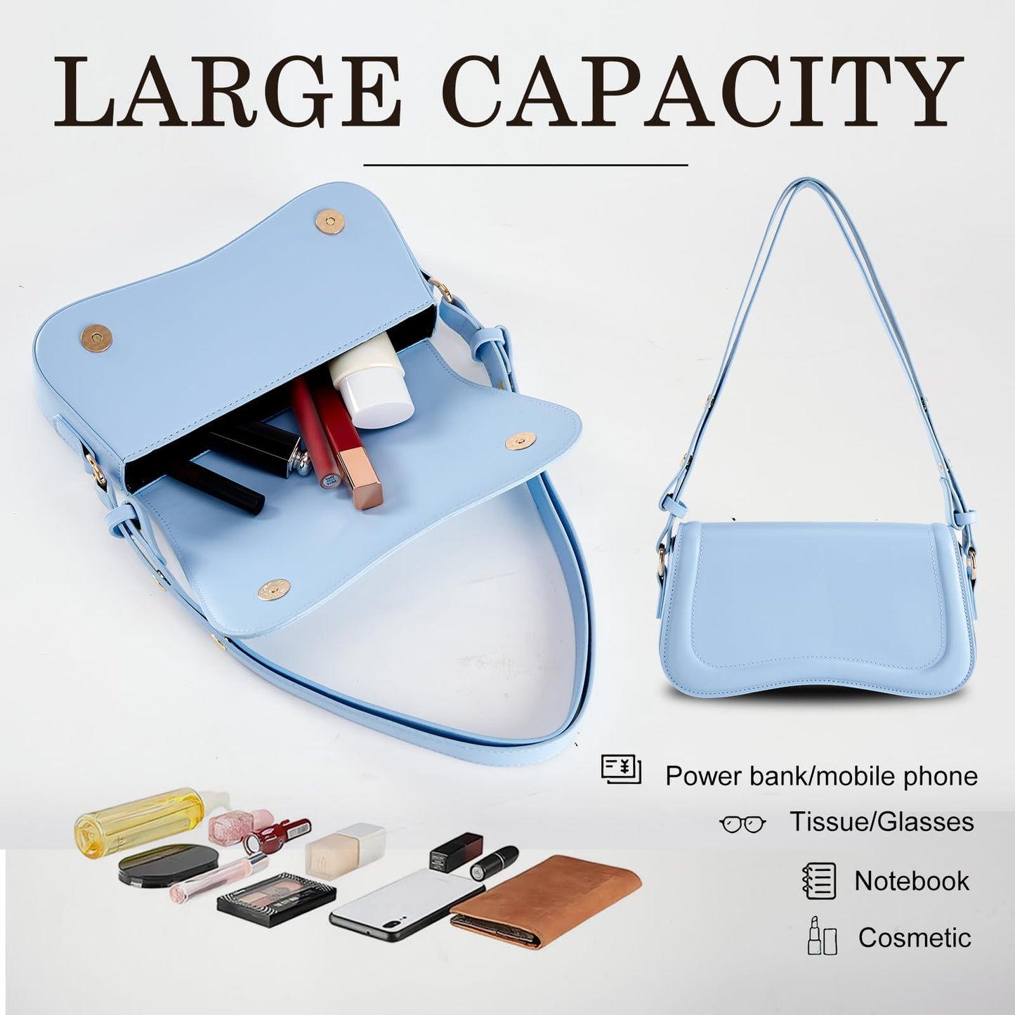 Small Shoulder Bag for women,Crossbody Purses,Leather Tote Handbag Clutch Hobo Purse,with Zipper Closure for Women