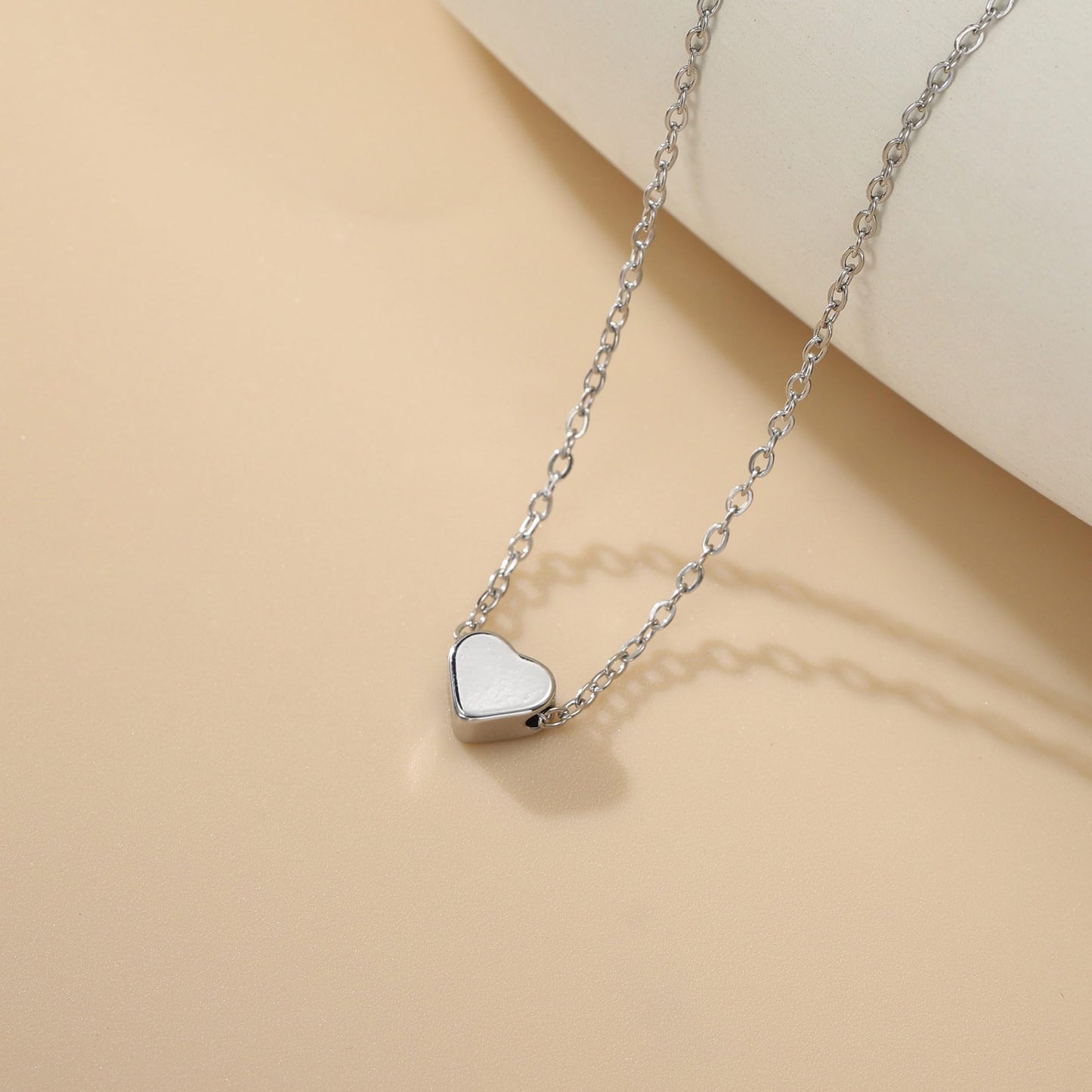 Dainty Gold Necklace for Women Girls Trendy - 14K Gold/Silver Plated Cute Heart Necklace for Women Handmade Heart Choker Necklace Tiny Heart Jewelry Gifts for Women Girls Teen Girls Stuff