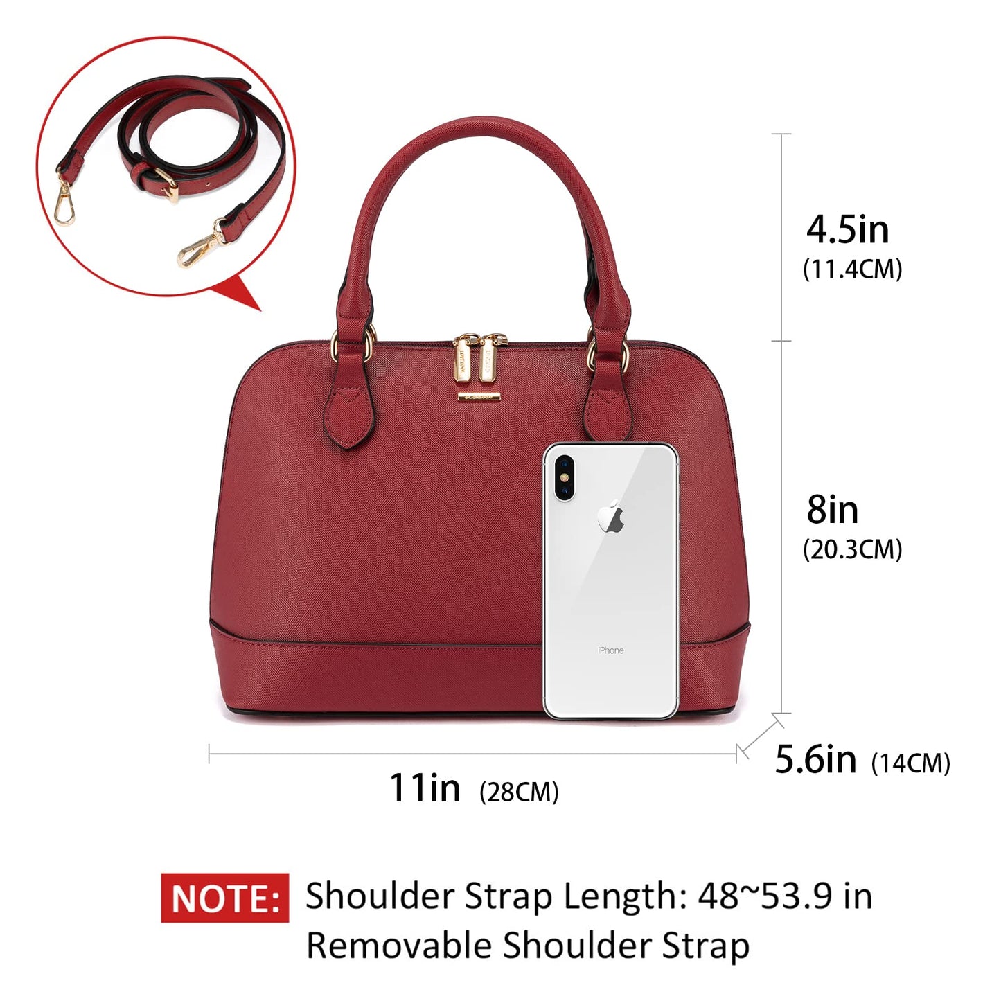 LOVEVOOK Purse for Women Small Crossbody Bags Classic Double Zip Top Handle Dome Satchel Bag