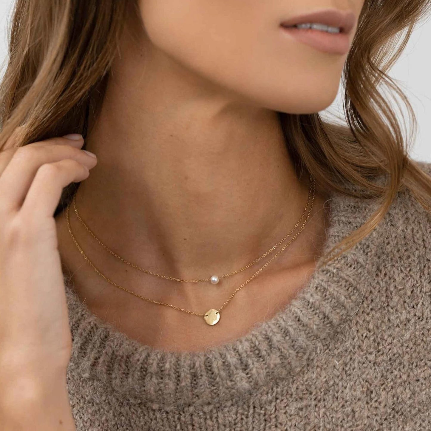 Dainty Gold Necklace for Women Girls Trendy - 14K Gold/Silver Plated Cute Heart Necklace for Women Handmade Heart Choker Necklace Tiny Heart Jewelry Gifts for Women Girls Teen Girls Stuff