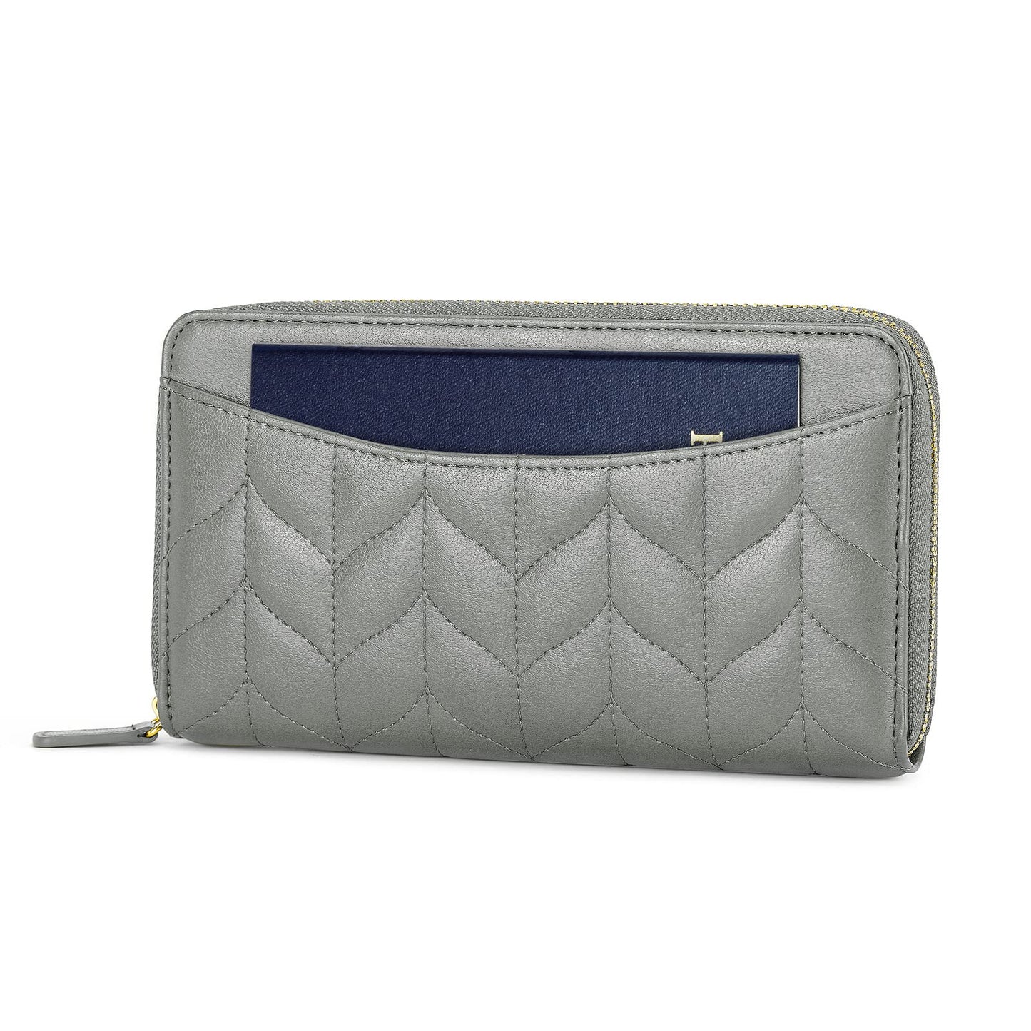 Womens RFID Wallet Purse Wristlet Crossbody Clutch with Zip Around 2 Strap