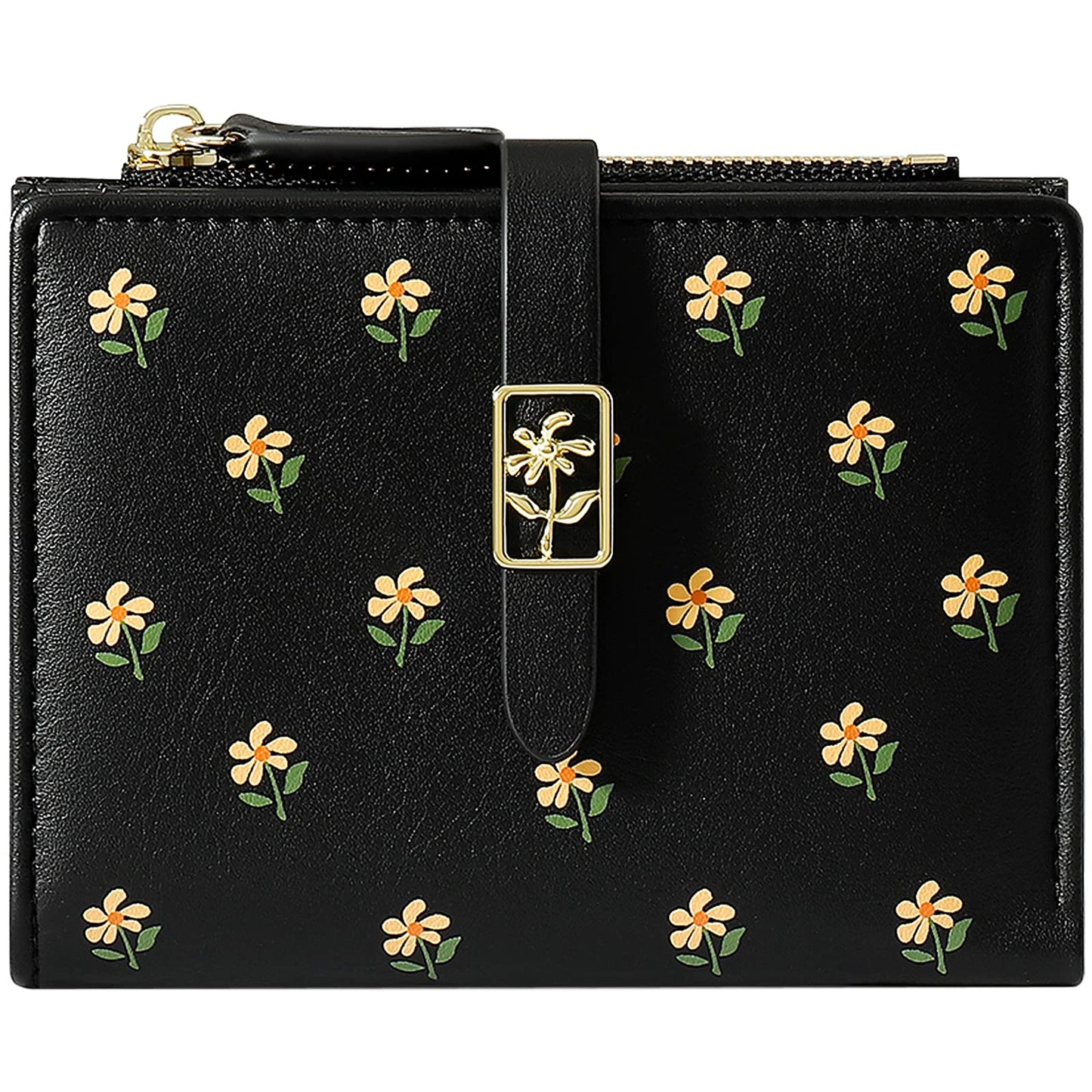 Women's Wallet, Faux Leather - Water Resistant, 5 Card Slots, 1 Cash Slot, 1 ID Window, 1 Zipper Coin Pocket