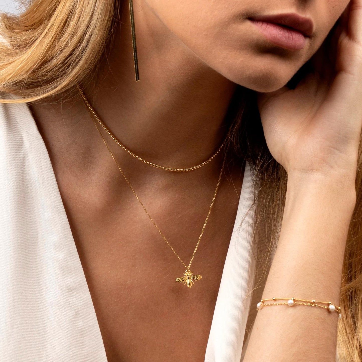 Dainty Gold Necklace for Women Girls Trendy - 14K Gold/Silver Plated Cute Heart Necklace for Women Handmade Heart Choker Necklace Tiny Heart Jewelry Gifts for Women Girls Teen Girls Stuff