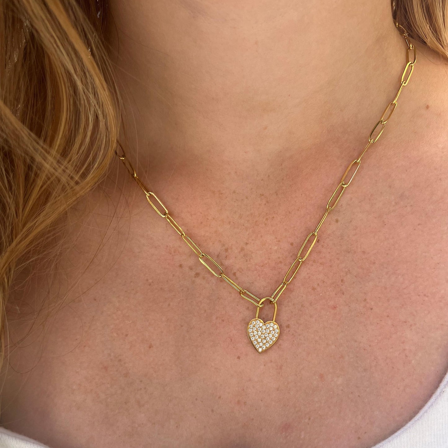 Dainty Gold Necklace for Women Girls Trendy - 14K Gold/Silver Plated Cute Heart Necklace for Women Handmade Heart Choker Necklace Tiny Heart Jewelry Gifts for Women Girls Teen Girls Stuff