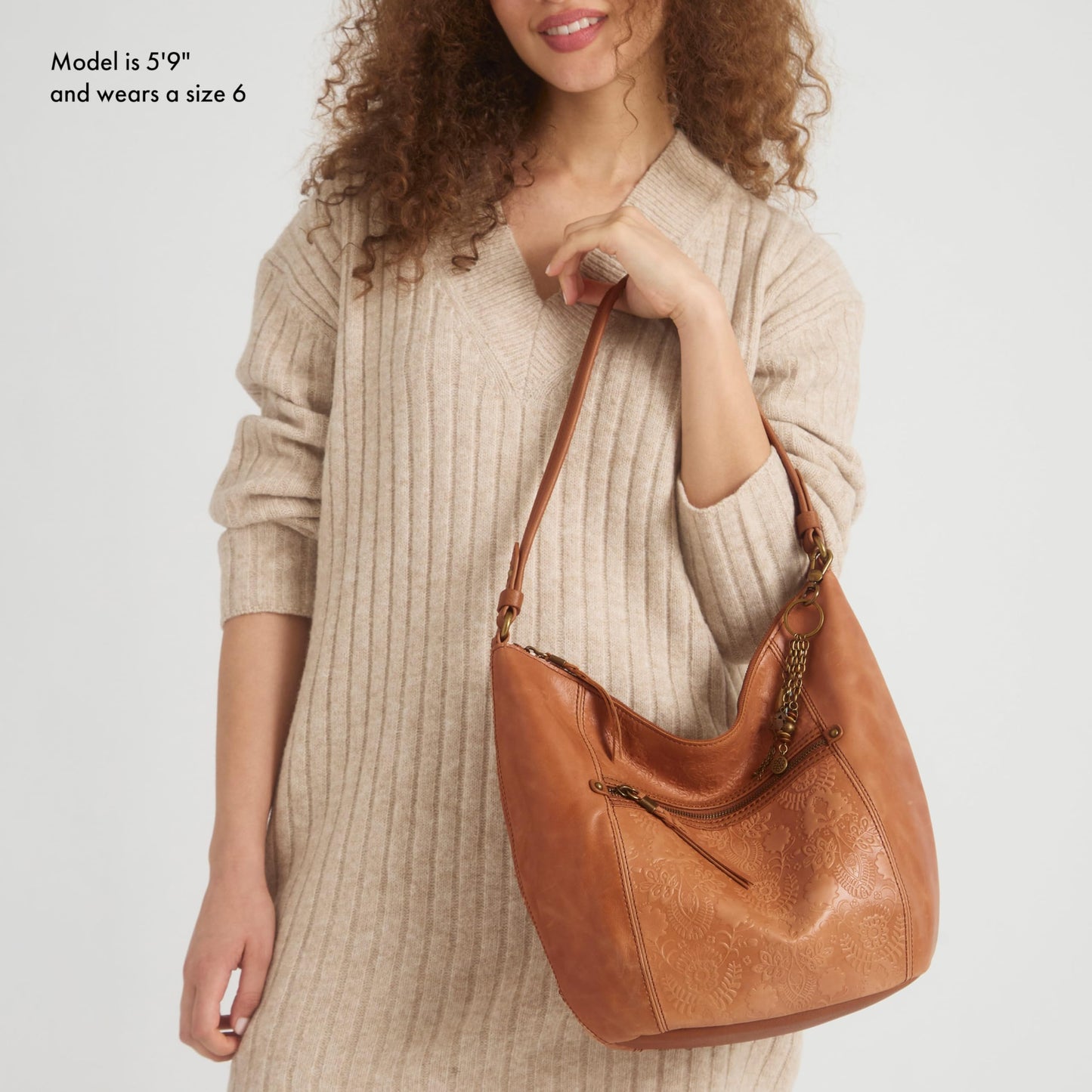 The Sak Sequoia Hobo Bag - Premium Large Leather Women's Handbag for Everyday & Travel - Durable Purse With Zipper Pocket