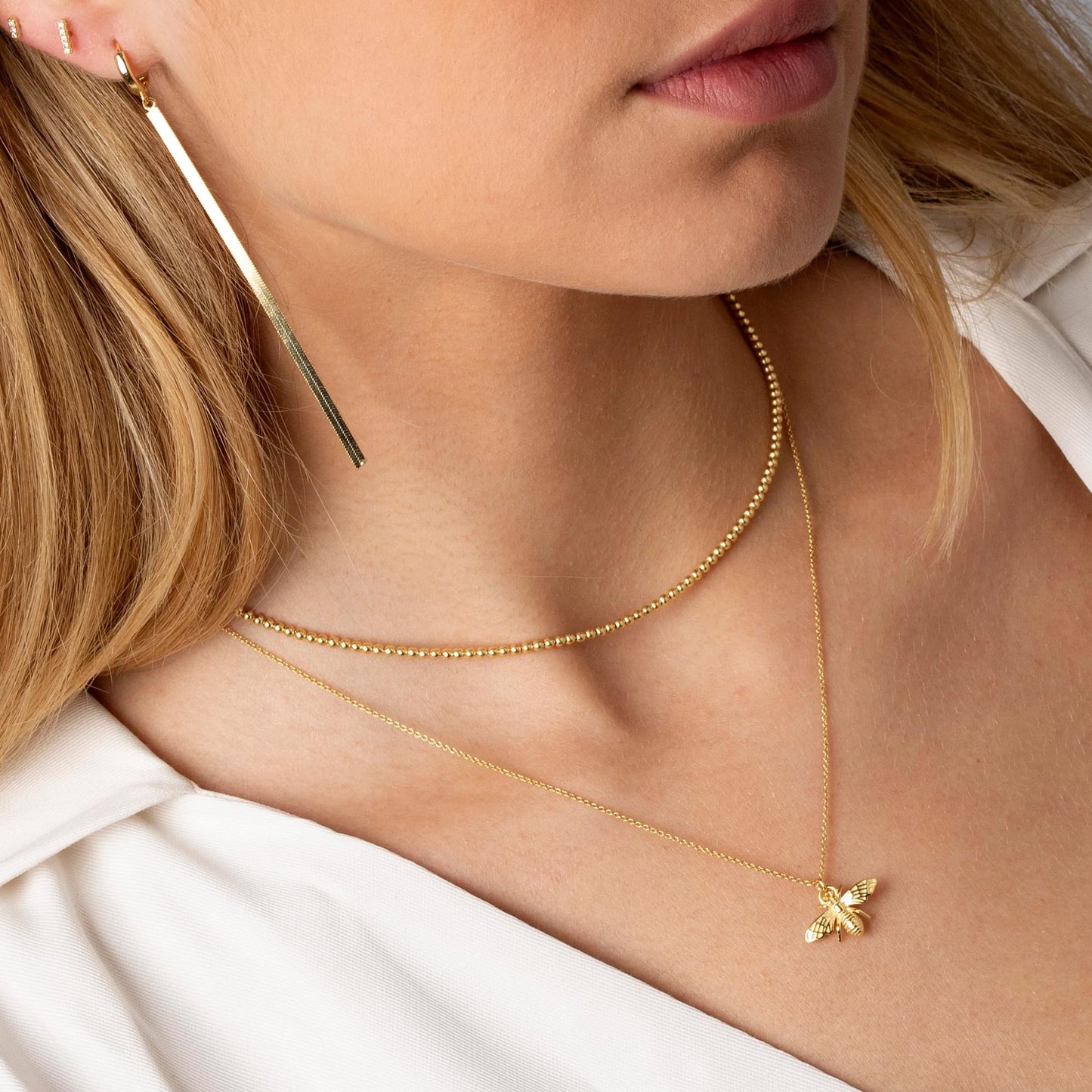 Dainty Gold Necklace for Women Girls Trendy - 14K Gold/Silver Plated Cute Heart Necklace for Women Handmade Heart Choker Necklace Tiny Heart Jewelry Gifts for Women Girls Teen Girls Stuff